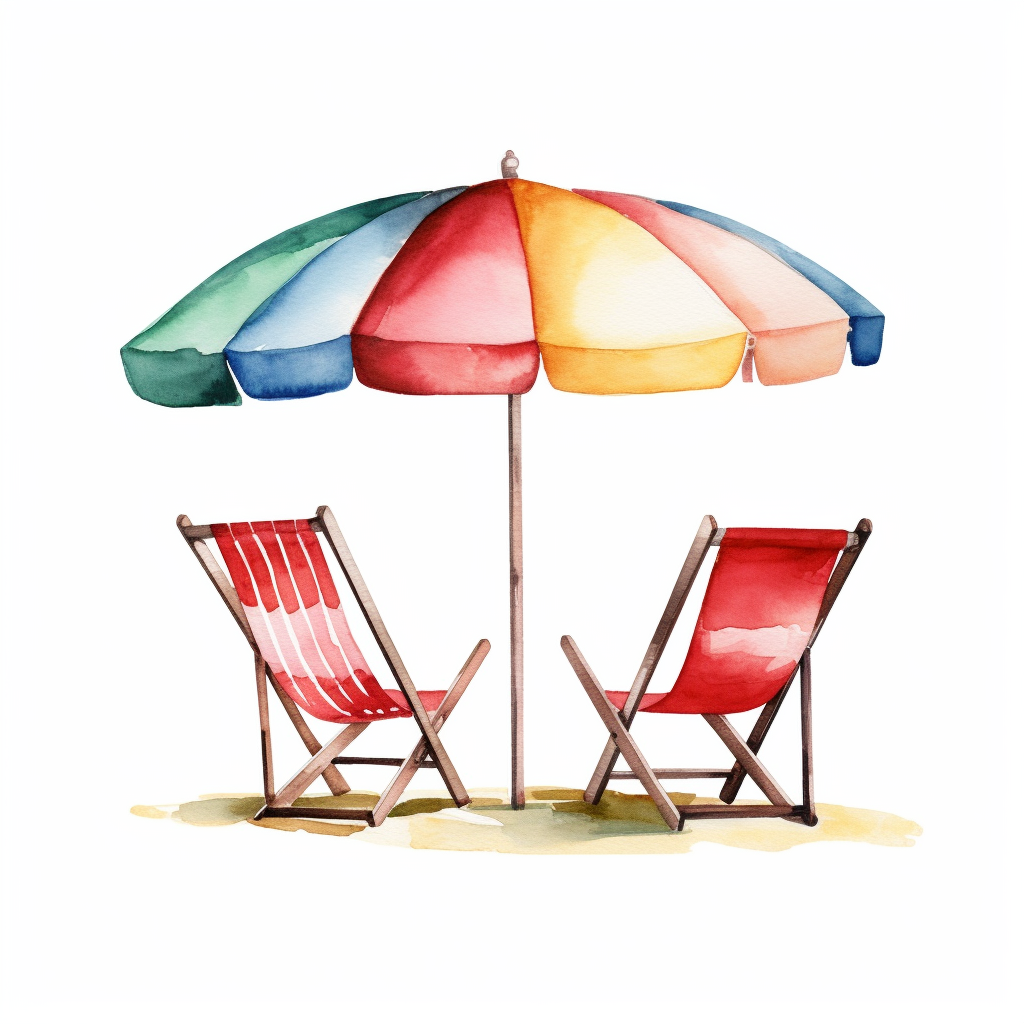 beach chair cliparts