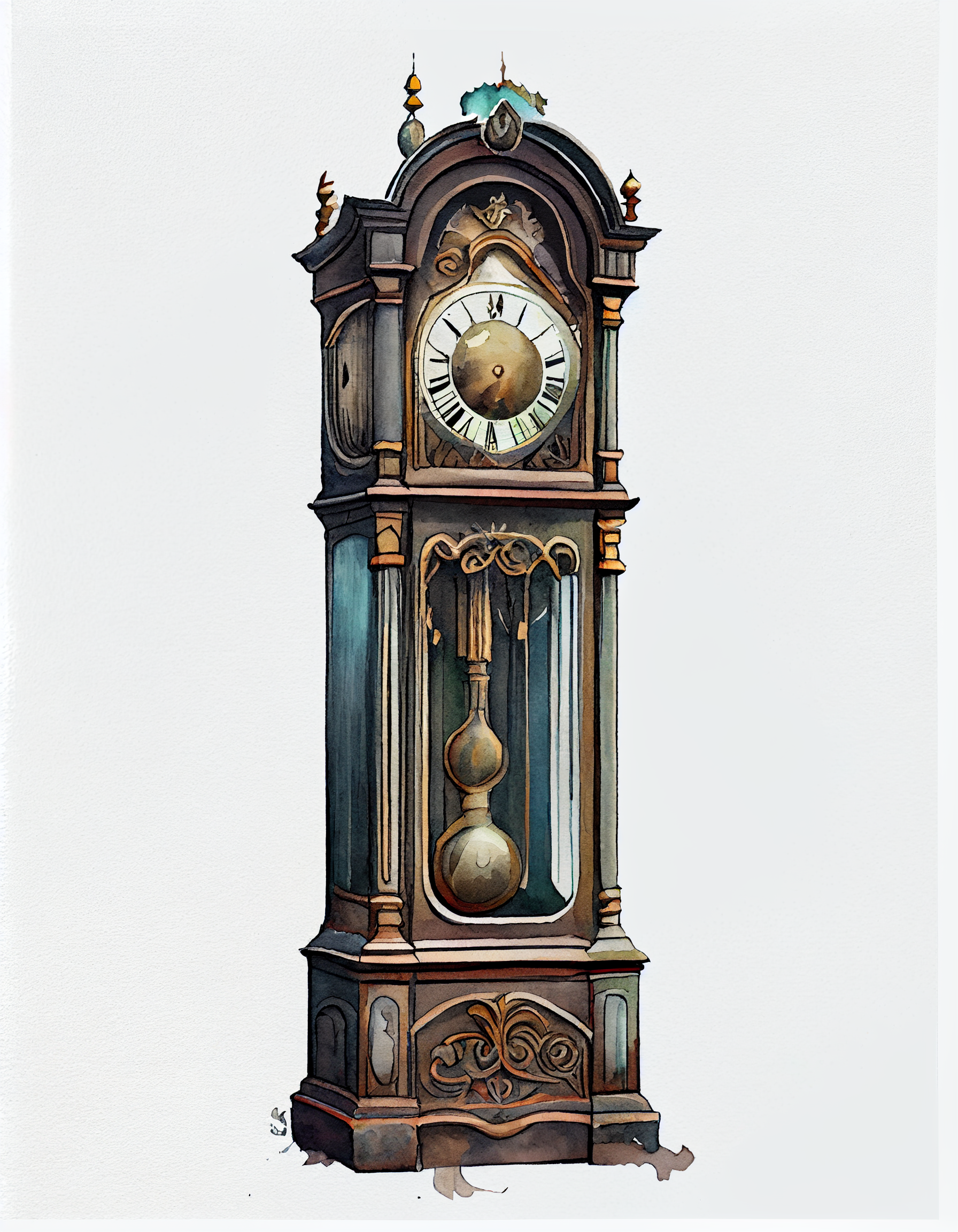 grandfather clock cliparts
