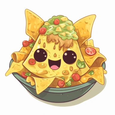 kawaii clipart of Nachos