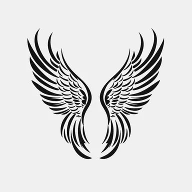 Angel Wings Svg , Angel Wings Clip Art, Wings Cut File For Silhouette, white background