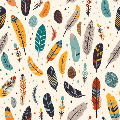 Vintage feather birds clipart set, illustrations