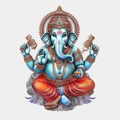 indian, god clipart, ganesha clipart, glass paint art, blank background