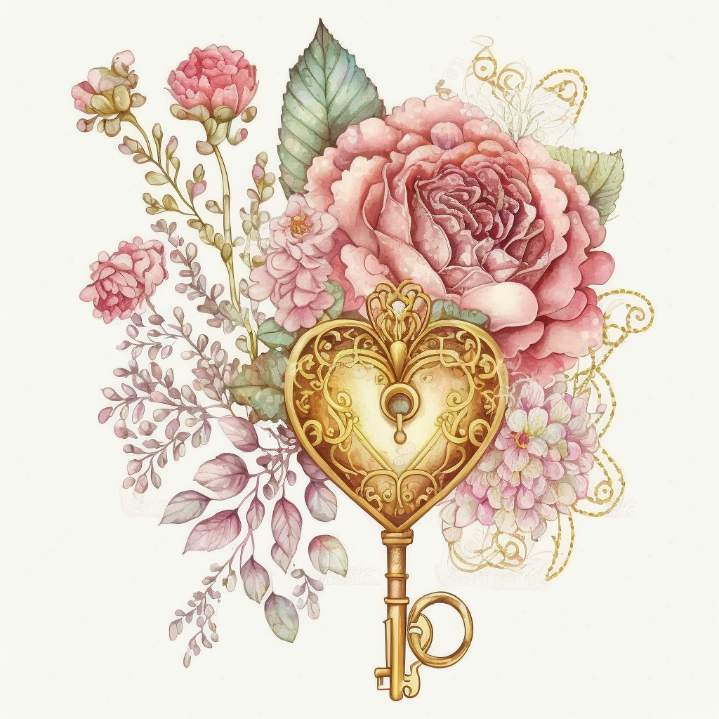 heart key cliparts