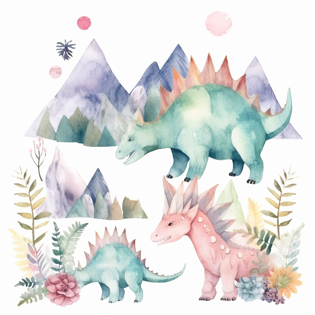 friendly dinosaur cliparts
