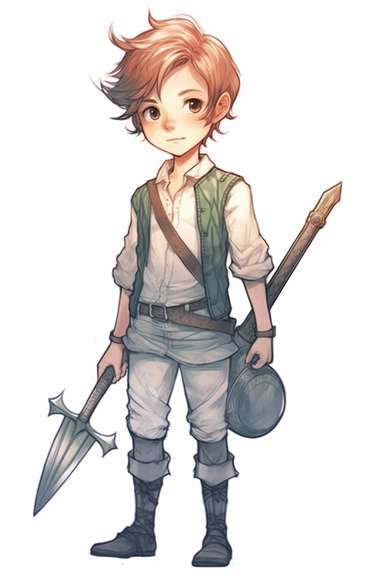 a young boy in the style of camilla d'errico, rustic charm, toyen, sharp, clever wit, soft, clipart on white background