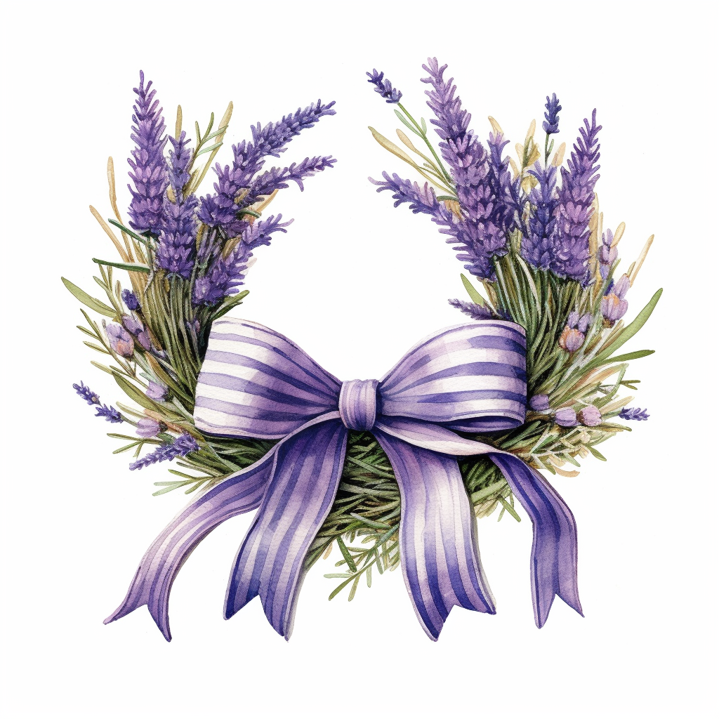 lavender wreath cliparts