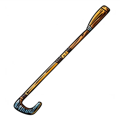 cartoon clipart of hockey stick, isolated on a white background, vector