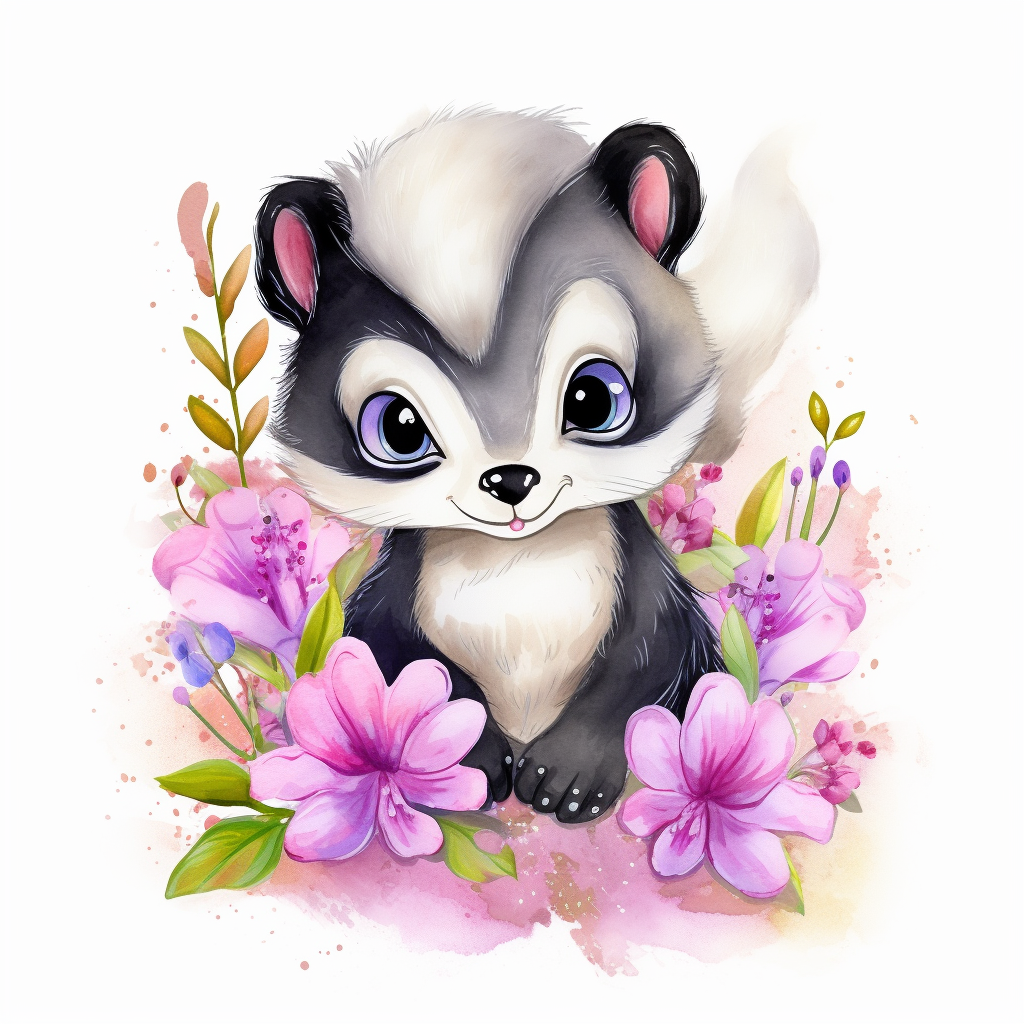 baby skunk cliparts