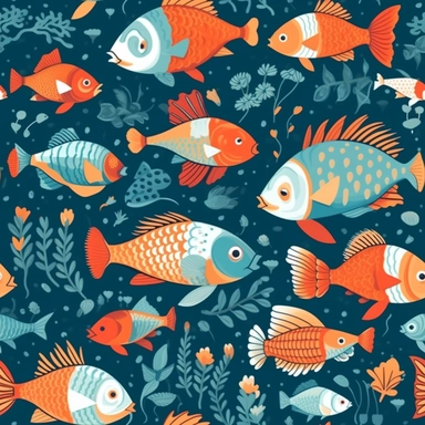 fishs clipart set, illustrations