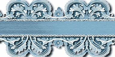 dusty blue decorative border straight ribbon lace clipart