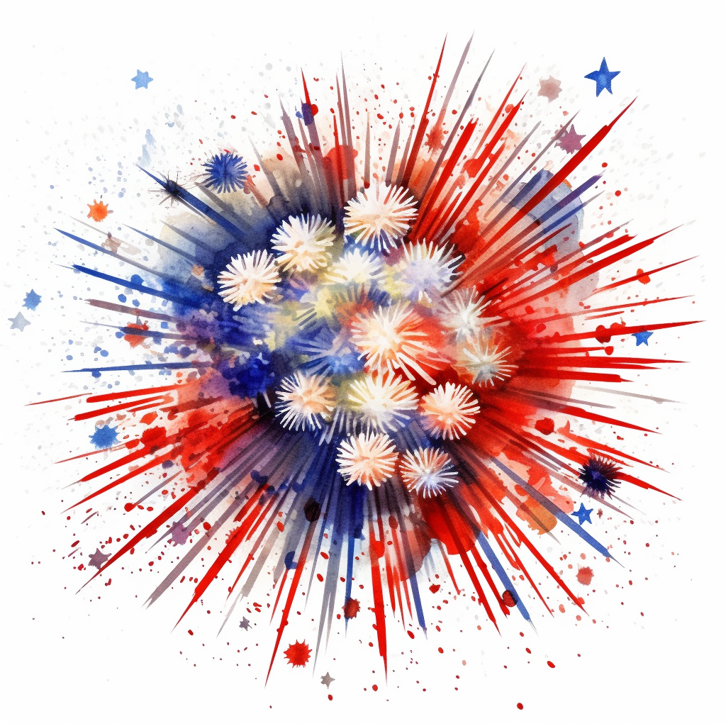 4th of july fireworks clipart