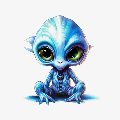 Alien Clip Art,4k,white Background,4k,WATER COLORED,