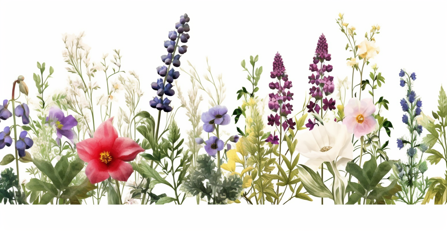 green wildflower cliparts