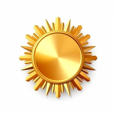 gold starburst. Gold blank promotional sticker. Sunburst badges, label, sale tag. Design elements. vector illustration on a white background clip art
