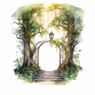 forest gate white backgroud clipart