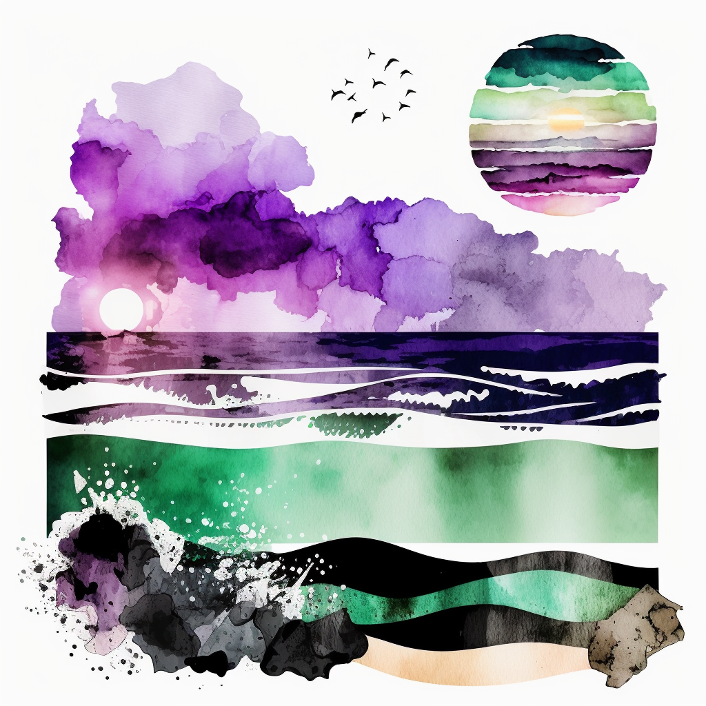 ocean black cliparts