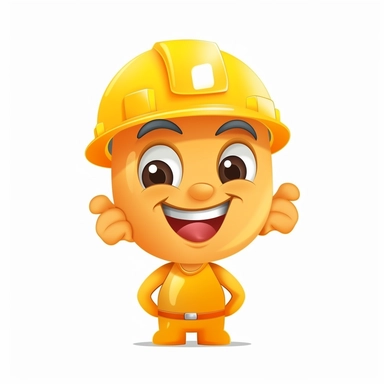 happy cute Plastics Consultant face, cartoon, clipart, mascot, isolated on white background