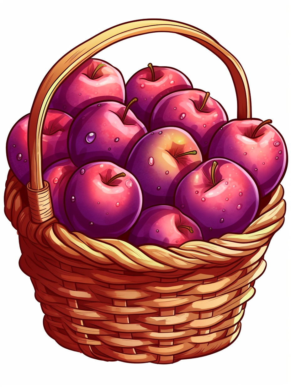apple basket cliparts
