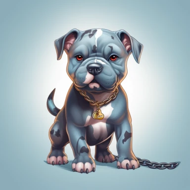 AMERICAN BULLY CLIPART, CARTOON, VECTOR, STRONG DOG, MUSCLE, AMERICAN BULLY MINI, EXOTIC BULLY, ASPHALT, ULTRA RESOLUTION , 4k, high resolution, 3d