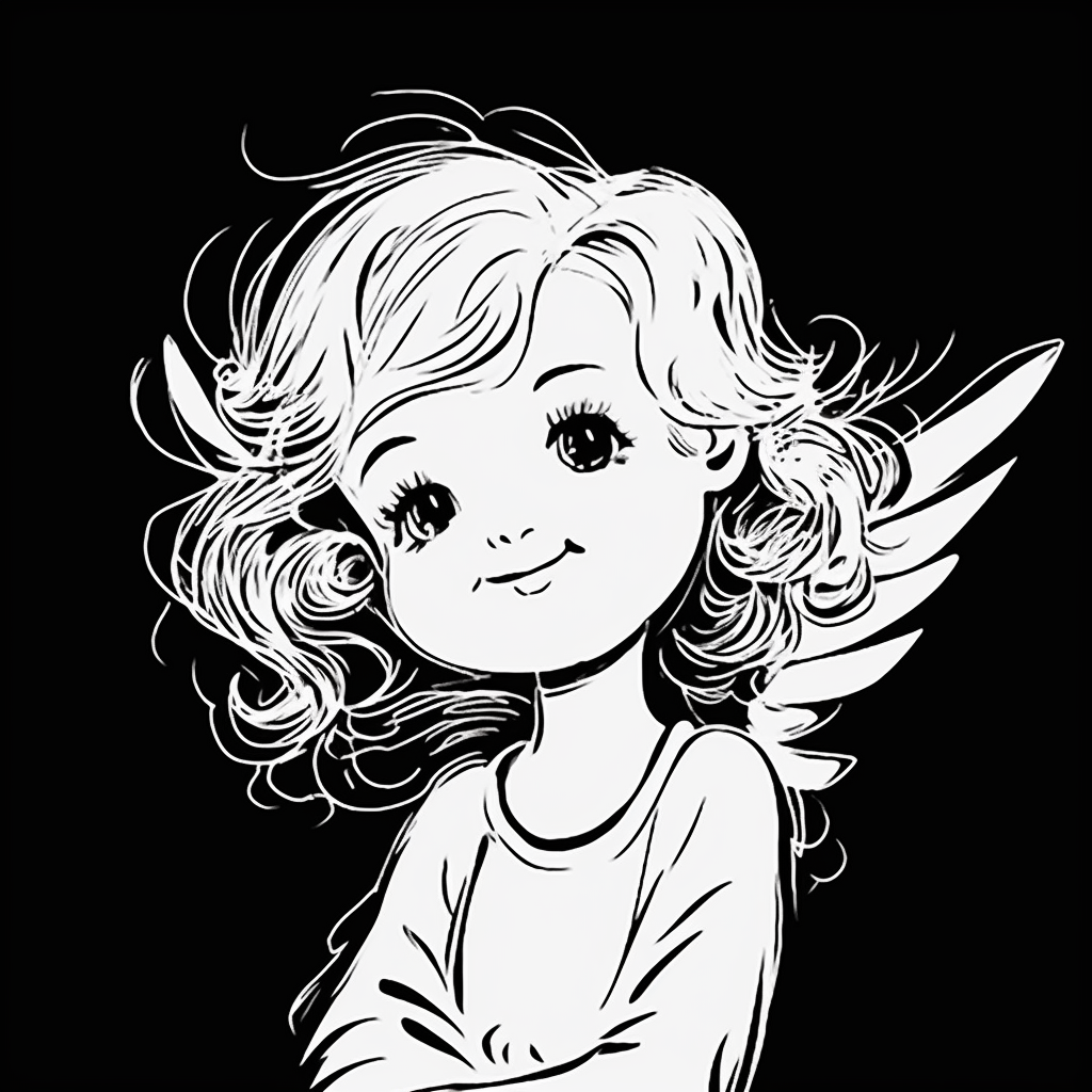 angel sketch cliparts