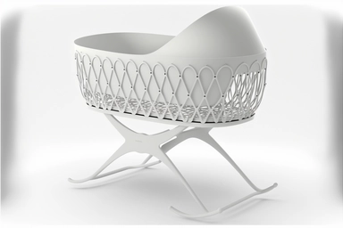 minimalist, nursery bassinet, white background clipart , Gustavo Acosta, modern, Diffusion Scaling, real-esrgan