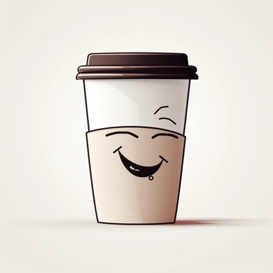 create a minimalistic coffee cup, clip art