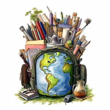 stationery, books, notebooks, pencils, backpacks, folders, globes, computers, and many more, illustrations, clipart, meticulously hand-illustrated, bringing the beauty of nature, white background