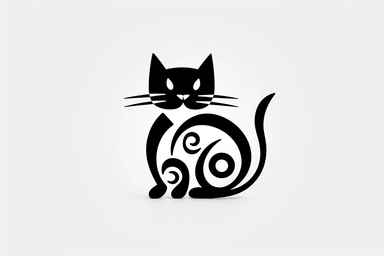 cat outline clipart, white background