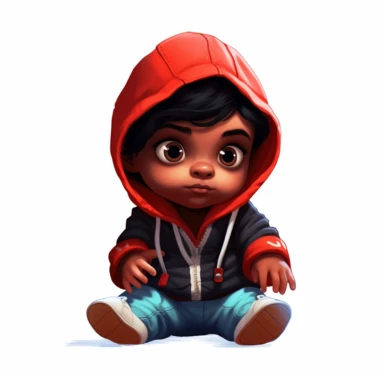 baby mayday parker, in the spider verse clipart