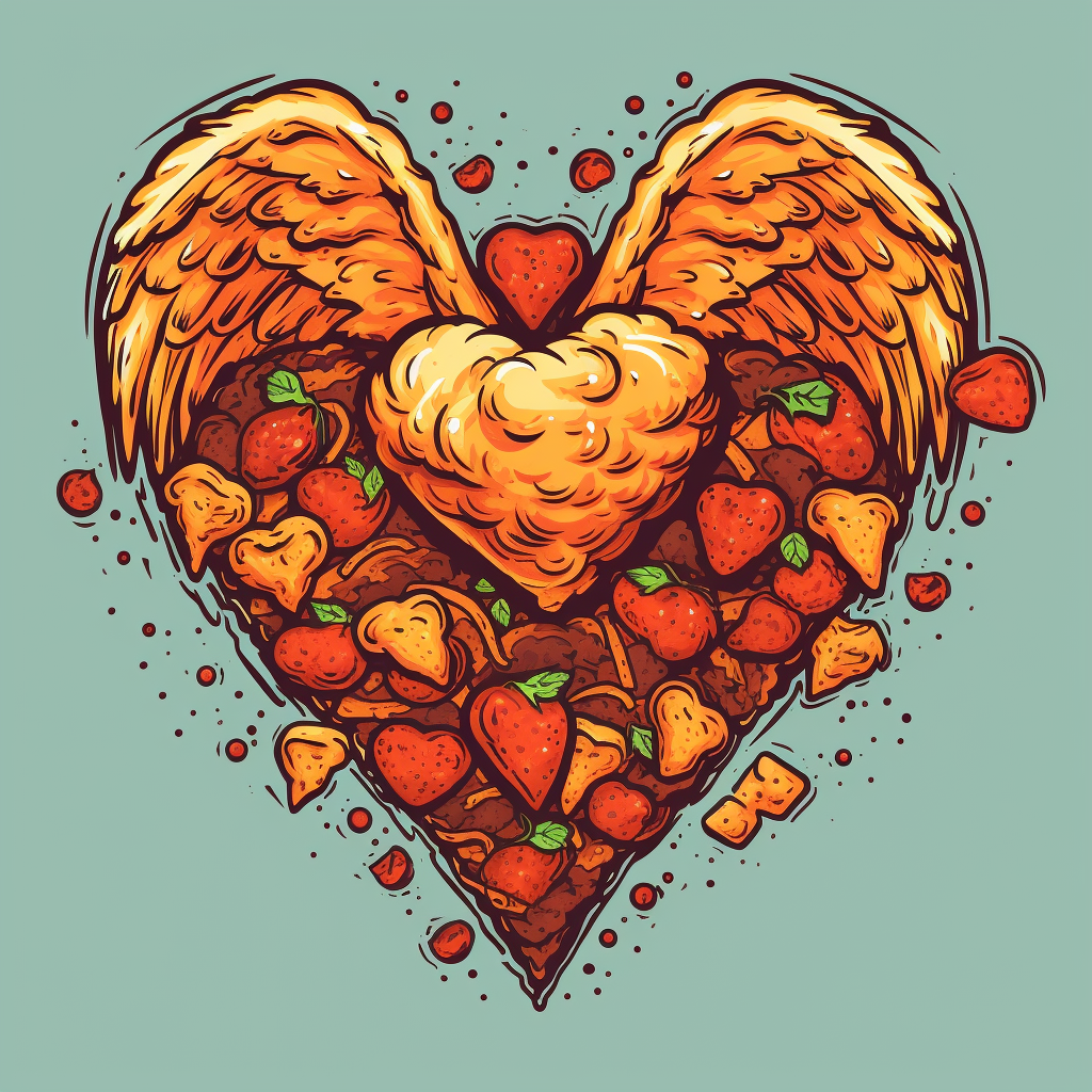 heart with wings clipart