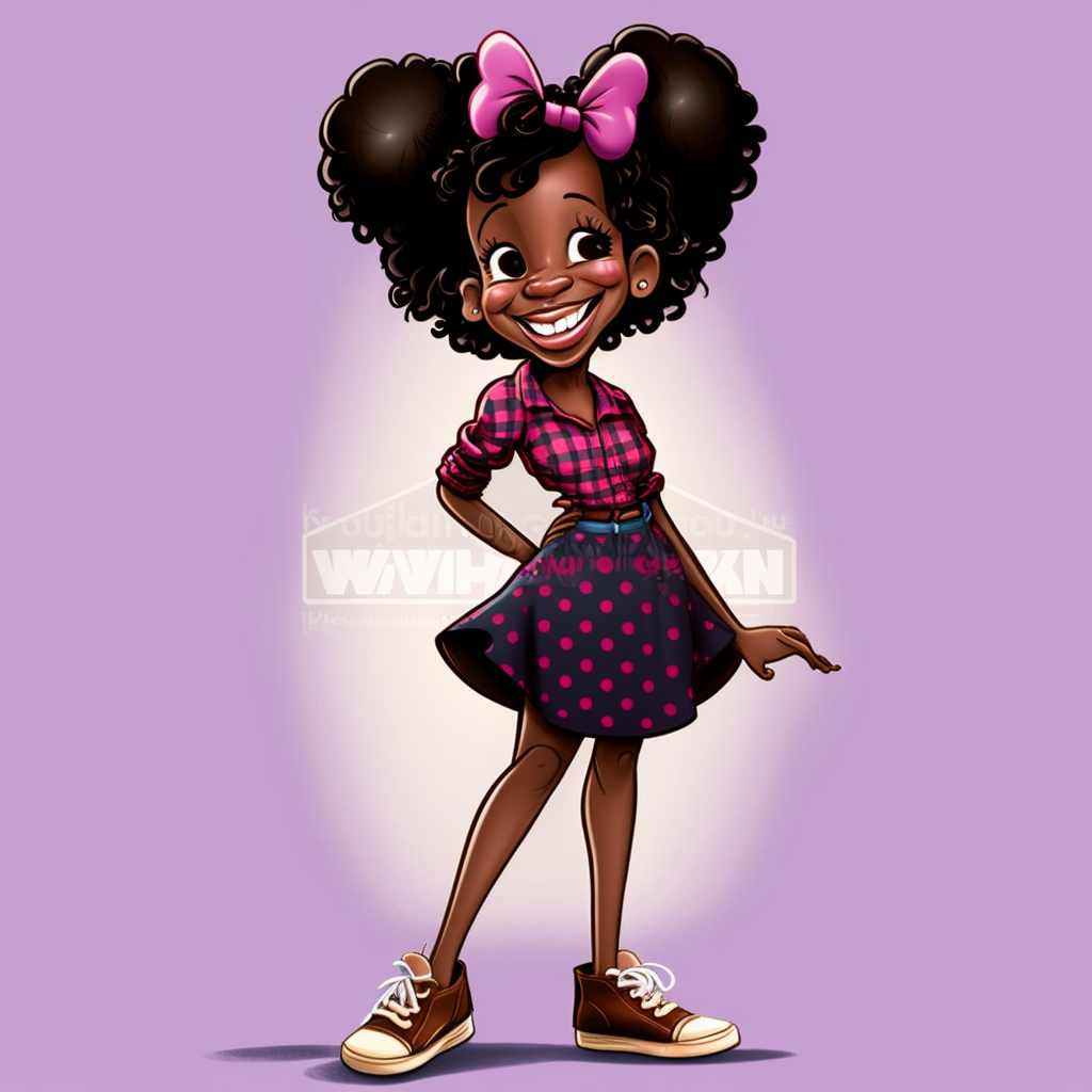 2d, beautiful vibrant full body happy african american adult mickey ...