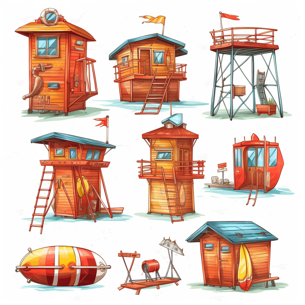 cartoon lifeguard cliparts