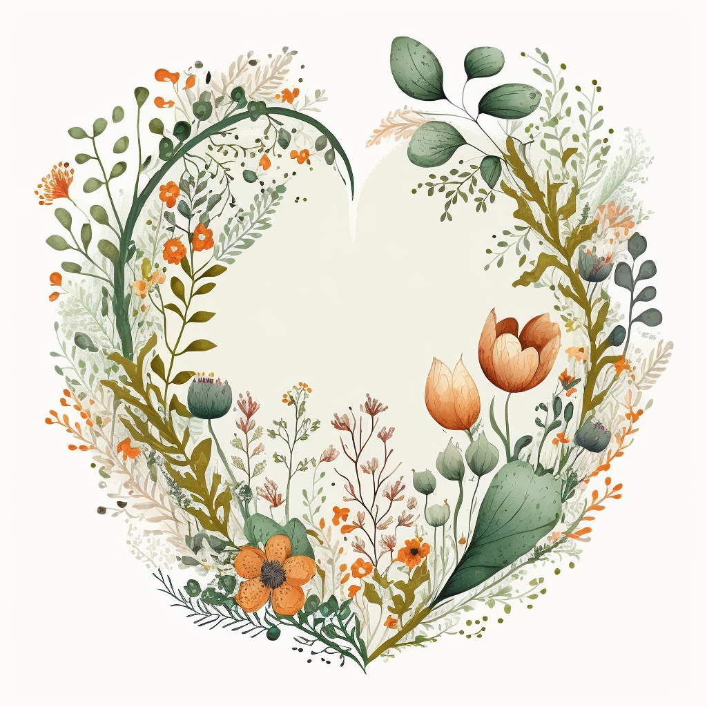 orange heart cliparts