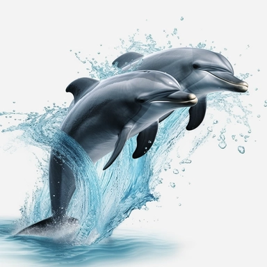 dolphins jumping out of water, High Definition, clipart
