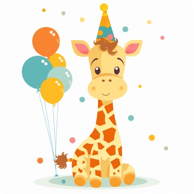 clipart giraffe birthday