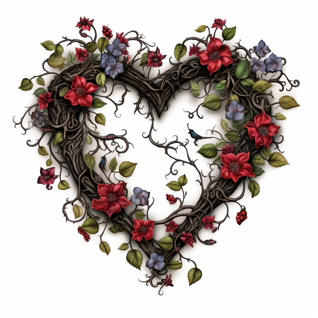 dark floral cliparts