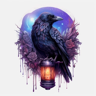 Watercolour dark fantasy dark magic realistic compelling magnificent deadly black raven with dark fantasy deadly nightshade lantern intricately perfectly detailed with beautiful realistic compelling beautiful eyes perfect legs and claws dark fairytale dark magic raven PNG image,ultra highly detailed, 18k, sharp focus, bright photo with vibrant colours digitally enhanced, enhanced graphics, straight, sharp focus, bright lighting, intricate detailed png image ,high definition,300dpi,graphic clipar
