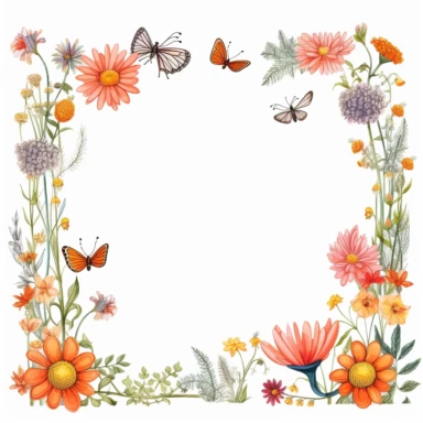 free printable frame clipart png on line printable frame clipart free, in the style of stephanie pui-mun law, made of insects, sopheap pich, jean jullien, pastel, flower power, khmer art
