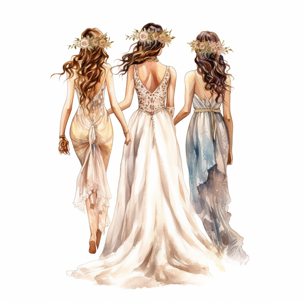 cliparts wedding bridesmaids