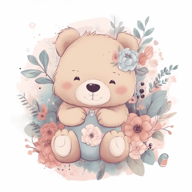 Clipart Delightful cartoon cute [bear]