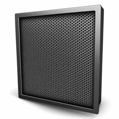 simple clipart of a rectangular carbon filter mesh