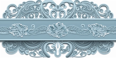 dusty blue decorative border straight ribbon lace clipart