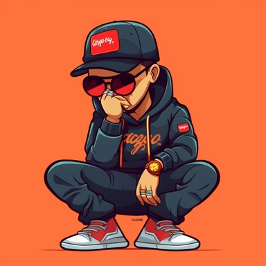convert into dope boy mascot, cartoon, flat, clipart, high quality, 4k 8k