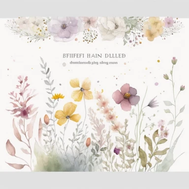 enchanted flowers elements clipart, flowers to be light yellow and dusty maroon WATERCOLOR HAND PAINTED clipart, WATERCOLOR AIRY PASTEL COLORS, VISIBLE WATERCOLOR BRUSH TOUCHES, WATERCOLOR SPLASHESD, DREAMY AND ELEGANT, CLASSIC DREAMY FLOWERS, white background,8k