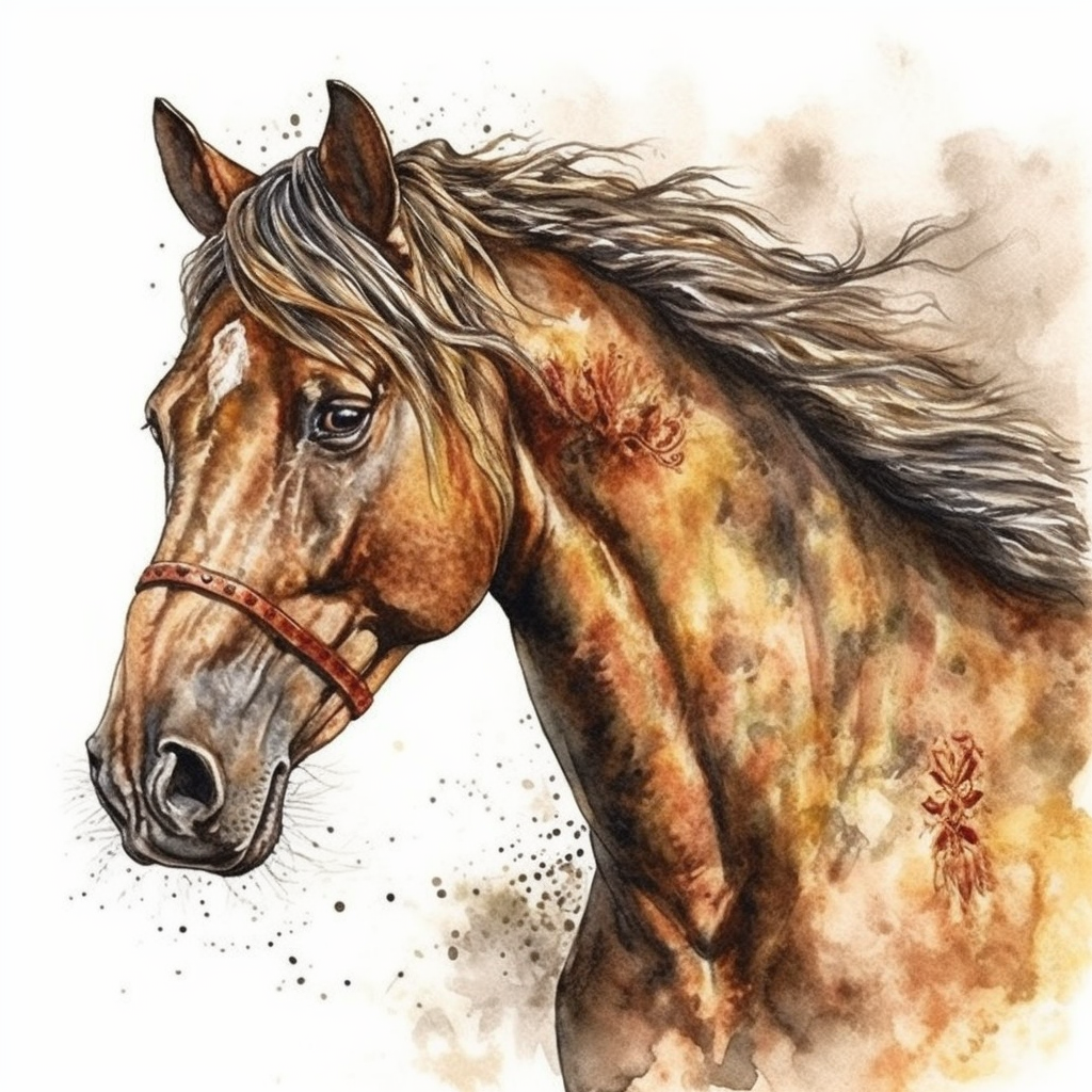 mustang horse clipart