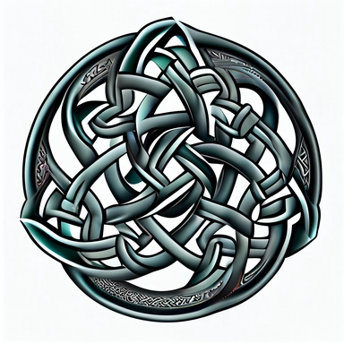 extremely detailed Celtic knot, clipart, white background