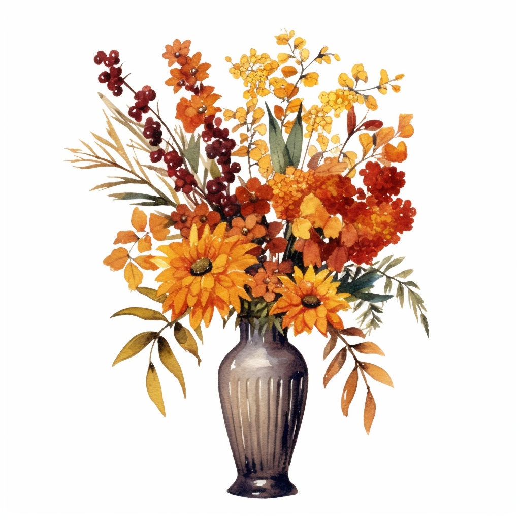 flowers in a vase clipart