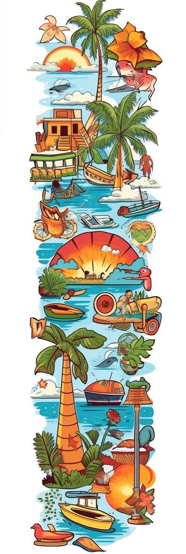 florida summer inspired clipart