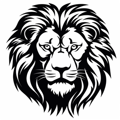 lion clipart - Image #1,black