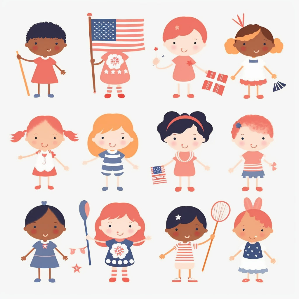 american flag clip art vector